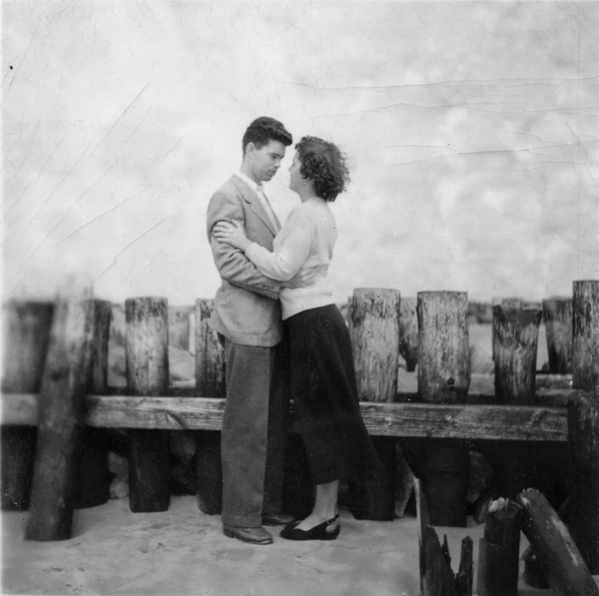 Jack and Jane, young, at the shore